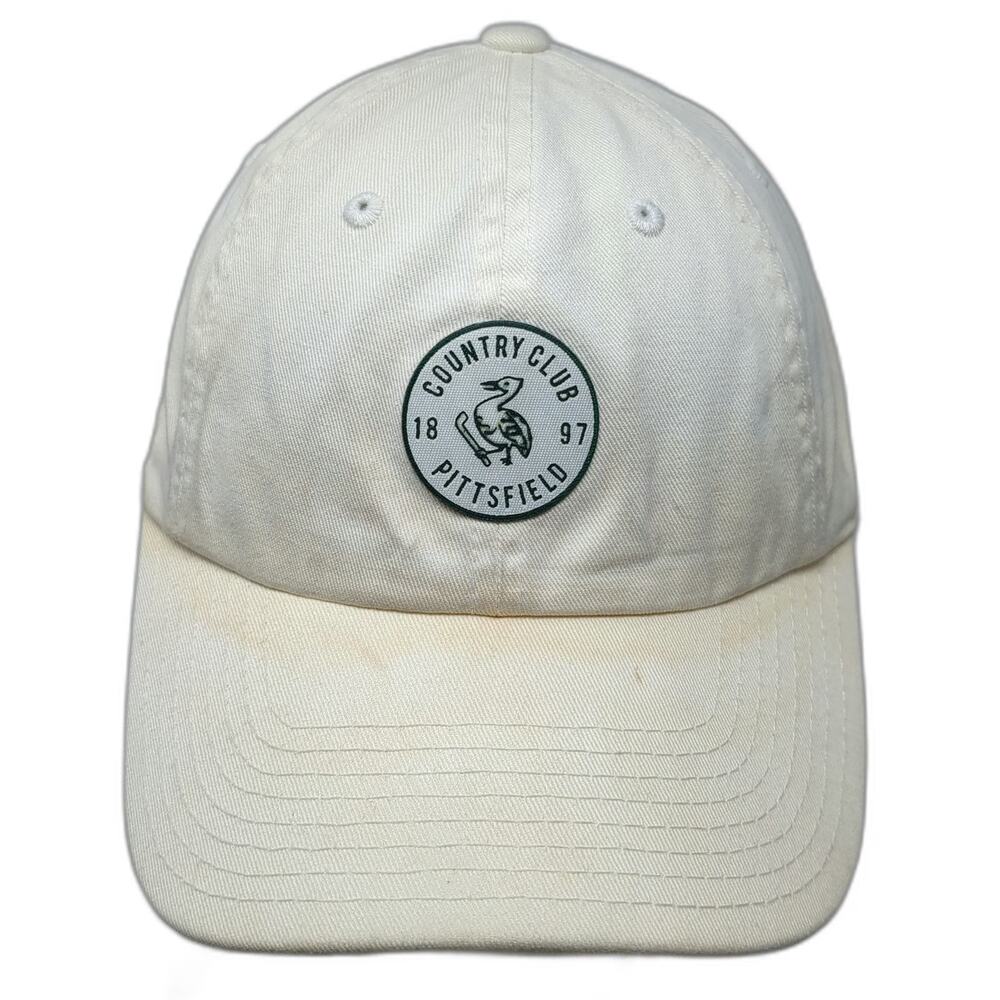 American Needle Baseball Cap Beige One Size Pittsfield Country Club Golf Hat